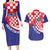 Croatia National Day Couples Matching Long Sleeve Bodycon Dress and Hawaiian Shirt Hrvatska Checkerboard With Slavic Pattern