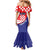 Croatia National Day Family Matching Mermaid Dress and Hawaiian Shirt Hrvatska Checkerboard With Slavic Pattern