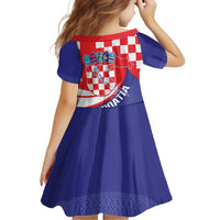 Croatia National Day Family Matching Off Shoulder Maxi Dress and Hawaiian Shirt Hrvatska Checkerboard With Slavic Pattern