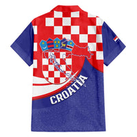 Croatia National Day Family Matching Off Shoulder Short Dress and Hawaiian Shirt Hrvatska Checkerboard With Slavic Pattern