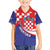 Croatia National Day Family Matching Short Sleeve Bodycon Dress and Hawaiian Shirt Hrvatska Checkerboard With Slavic Pattern