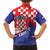 Croatia National Day Family Matching Summer Maxi Dress and Hawaiian Shirt Hrvatska Checkerboard With Slavic Pattern