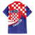 Croatia National Day Family Matching Summer Maxi Dress and Hawaiian Shirt Hrvatska Checkerboard With Slavic Pattern
