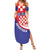 Croatia National Day Family Matching Summer Maxi Dress and Hawaiian Shirt Hrvatska Checkerboard With Slavic Pattern