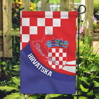 Croatia National Day Garden Flag Hrvatska Checkerboard With Slavic Pattern