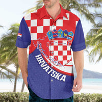 Croatia National Day Hawaiian Shirt Hrvatska Checkerboard With Slavic Pattern