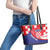 Croatia National Day Leather Tote Bag Hrvatska Checkerboard With Slavic Pattern