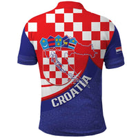 Croatia National Day Polo Shirt Hrvatska Checkerboard With Slavic Pattern