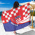 Croatia National Day Sarong Hrvatska Checkerboard With Slavic Pattern