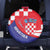 Croatia National Day Spare Tire Cover Hrvatska Checkerboard With Slavic Pattern