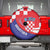 Croatia National Day Spare Tire Cover Hrvatska Checkerboard With Slavic Pattern