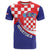Croatia National Day T Shirt Hrvatska Checkerboard With Slavic Pattern