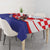 Croatia National Day Tablecloth Hrvatska Checkerboard With Slavic Pattern