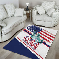 4th Of July United States Area Rug USA 250 Years Anniversary Statue Of Liberty
