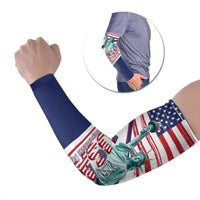 4th Of July United States Arm Sleeves USA 250 Years Anniversary Statue Of Liberty