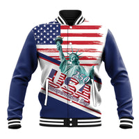 4th Of July United States Baseball Jacket USA 250 Years Anniversary Statue Of Liberty