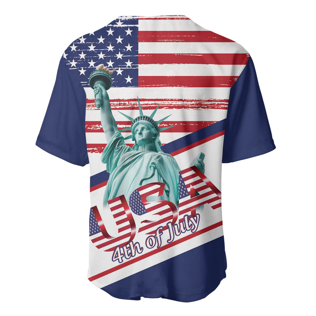 4th Of July United States Baseball Jersey USA 250 Years Anniversary Statue Of Liberty