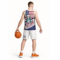 4th Of July United States Basketball Jersey USA 250 Years Anniversary Statue Of Liberty