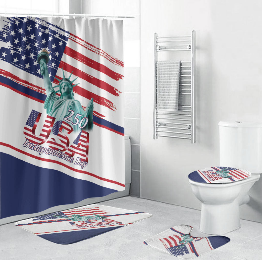 4th Of July United States Bathroom Set USA 250 Years Anniversary Statue Of Liberty