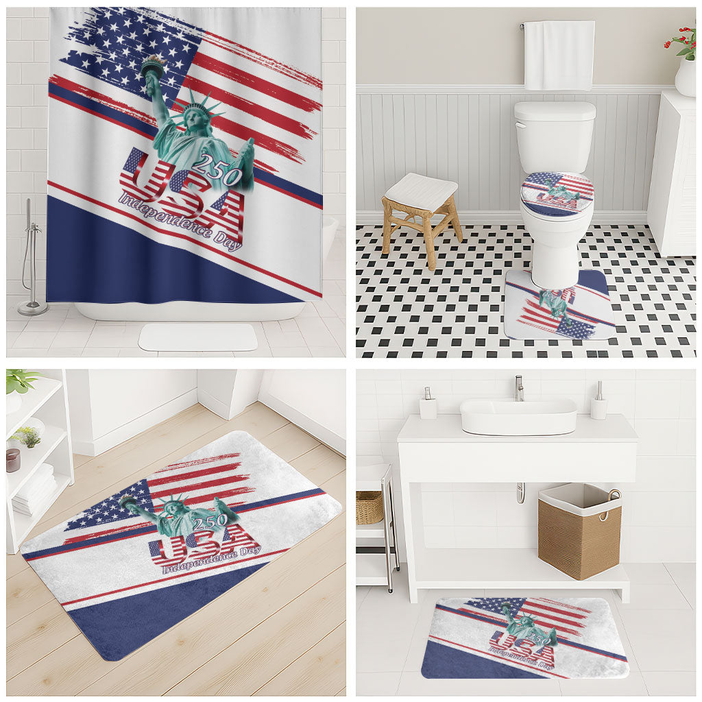 4th Of July United States Bathroom Set USA 250 Years Anniversary Statue Of Liberty