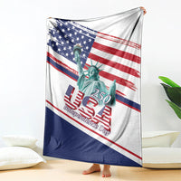 4th Of July United States Blanket USA 250 Years Anniversary Statue Of Liberty