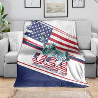 4th Of July United States Blanket USA 250 Years Anniversary Statue Of Liberty