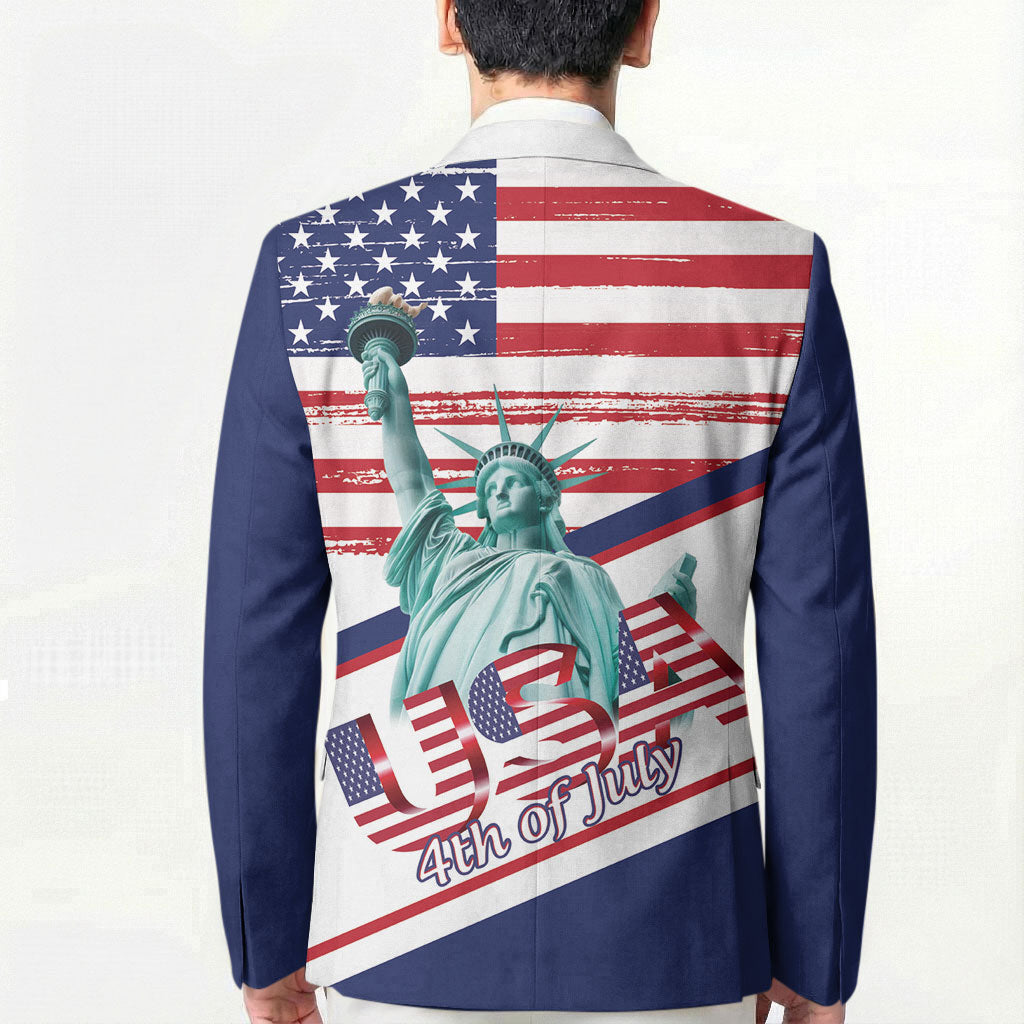 4th Of July United States Blazer USA 250 Years Anniversary Statue Of Liberty