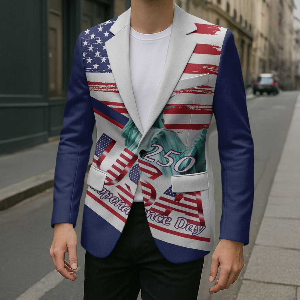 4th Of July United States Blazer USA 250 Years Anniversary Statue Of Liberty