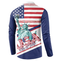 4th Of July United States Button Sweatshirt USA 250 Years Anniversary Statue Of Liberty