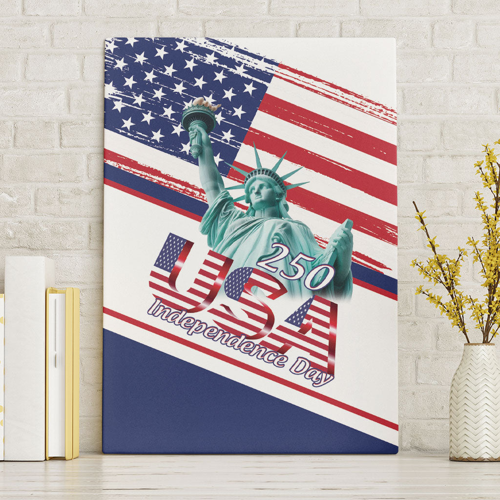 4th Of July United States Canvas Wall Art USA 250 Years Anniversary Statue Of Liberty