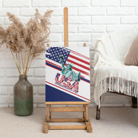4th Of July United States Canvas Wall Art USA 250 Years Anniversary Statue Of Liberty