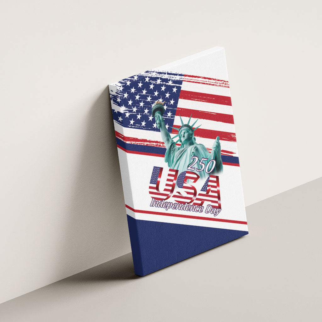 4th Of July United States Canvas Wall Art USA 250 Years Anniversary Statue Of Liberty