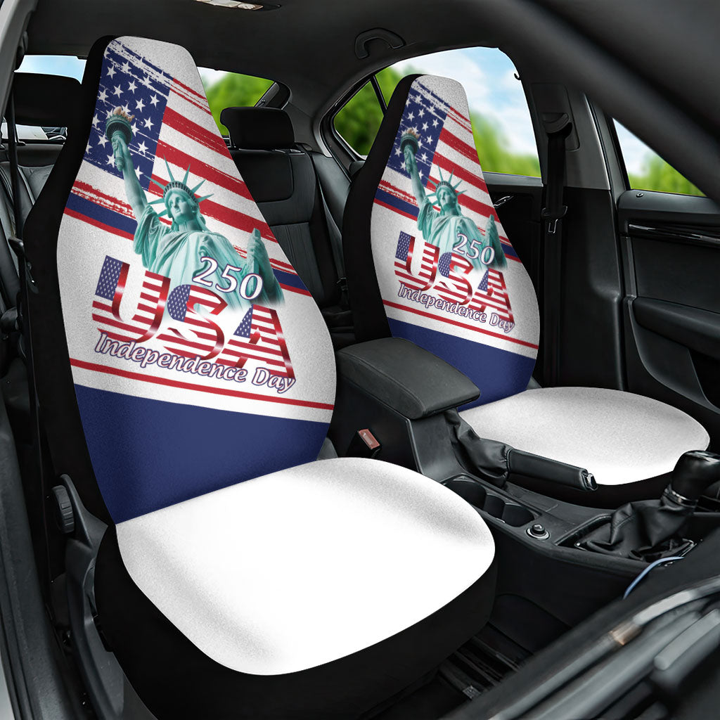 4th Of July United States Car Seat Cover USA 250 Years Anniversary Statue Of Liberty