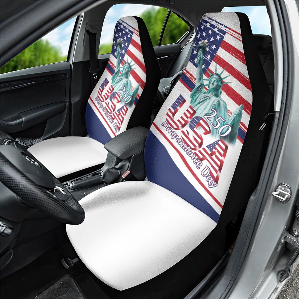 4th Of July United States Car Seat Cover USA 250 Years Anniversary Statue Of Liberty