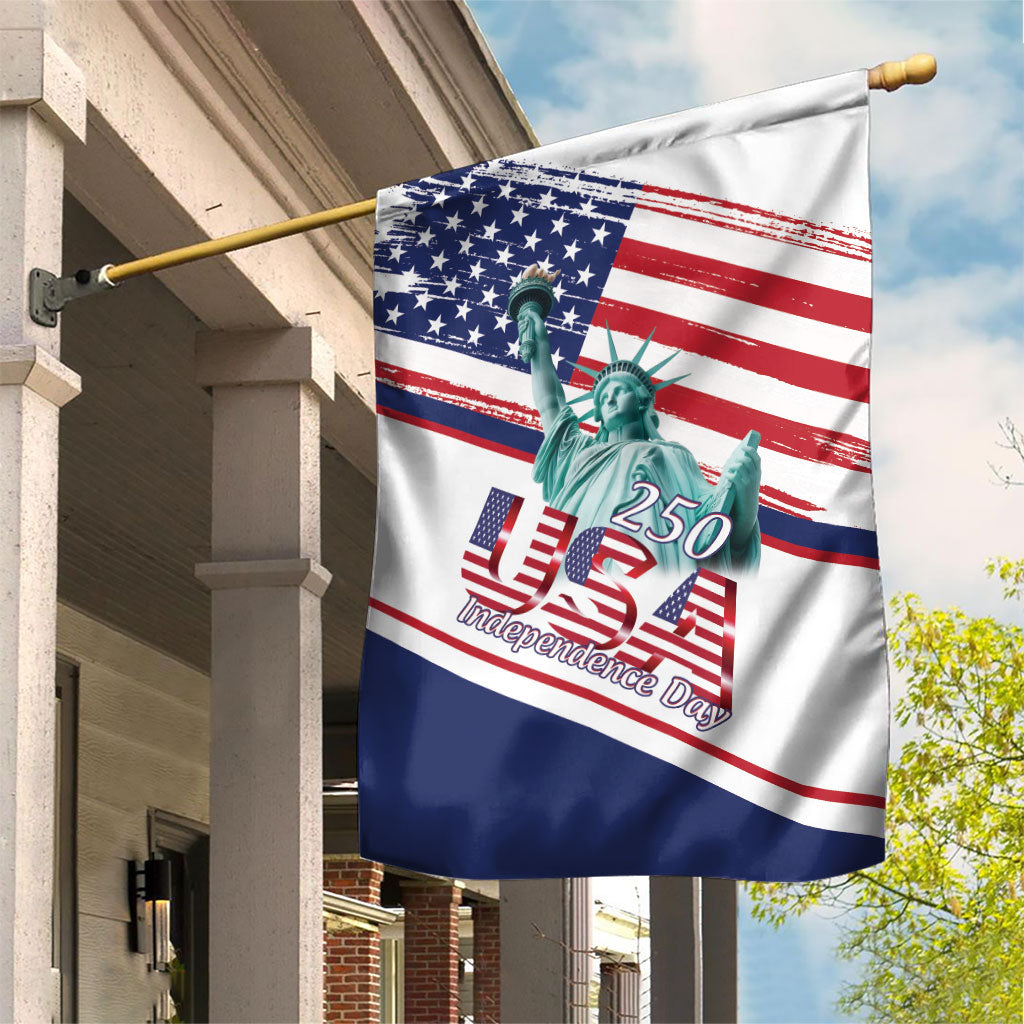 4th Of July United States Garden Flag USA 250 Years Anniversary Statue Of Liberty