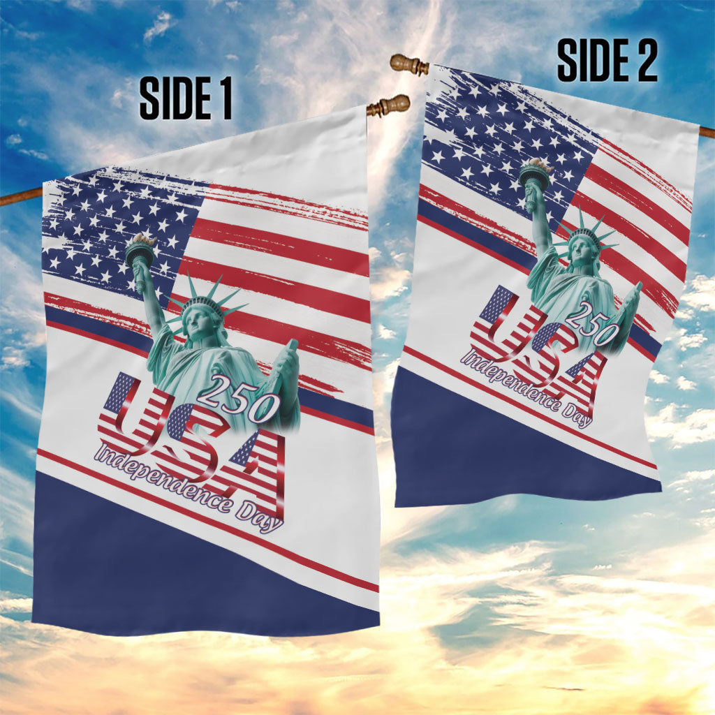 4th Of July United States Garden Flag USA 250 Years Anniversary Statue Of Liberty