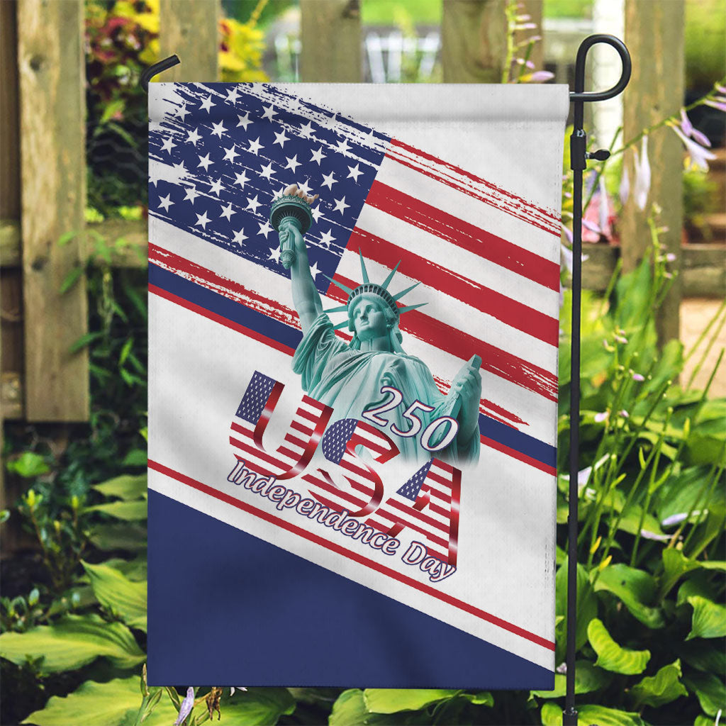 4th Of July United States Garden Flag USA 250 Years Anniversary Statue Of Liberty