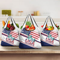 4th Of July United States Grocery Bag USA 250 Years Anniversary Statue Of Liberty
