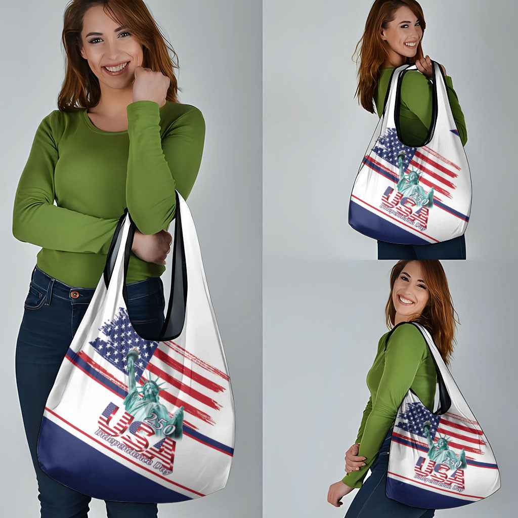 4th Of July United States Grocery Bag USA 250 Years Anniversary Statue Of Liberty