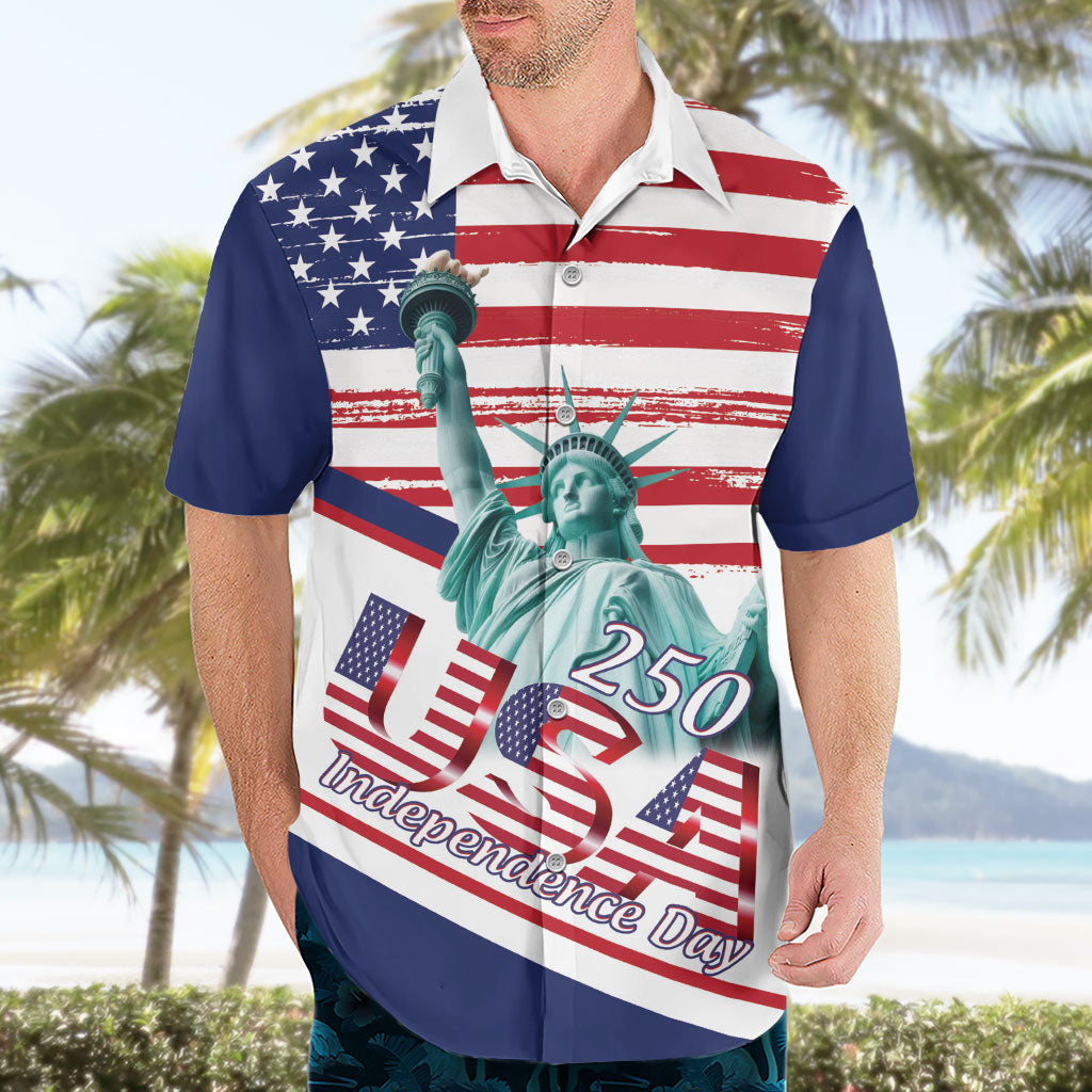 4th Of July United States Hawaiian Shirt USA 250 Years Anniversary Statue Of Liberty