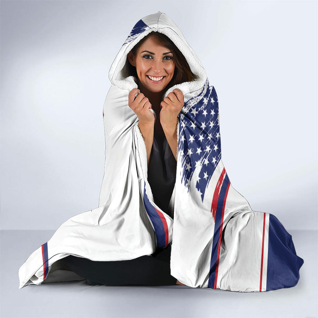 4th Of July United States Hooded Blanket USA 250 Years Anniversary Statue Of Liberty