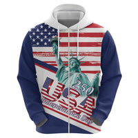 4th Of July United States Hoodie USA 250 Years Anniversary Statue Of Liberty