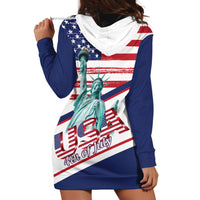 4th Of July United States Hoodie Dress USA 250 Years Anniversary Statue Of Liberty