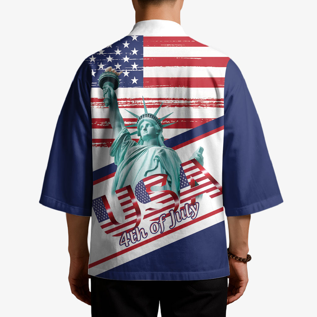 4th Of July United States Kimono USA 250 Years Anniversary Statue Of Liberty