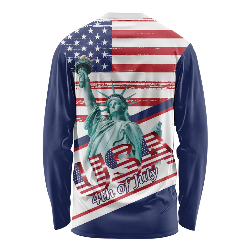 4th Of July United States Long Sleeve Shirt USA 250 Years Anniversary Statue Of Liberty