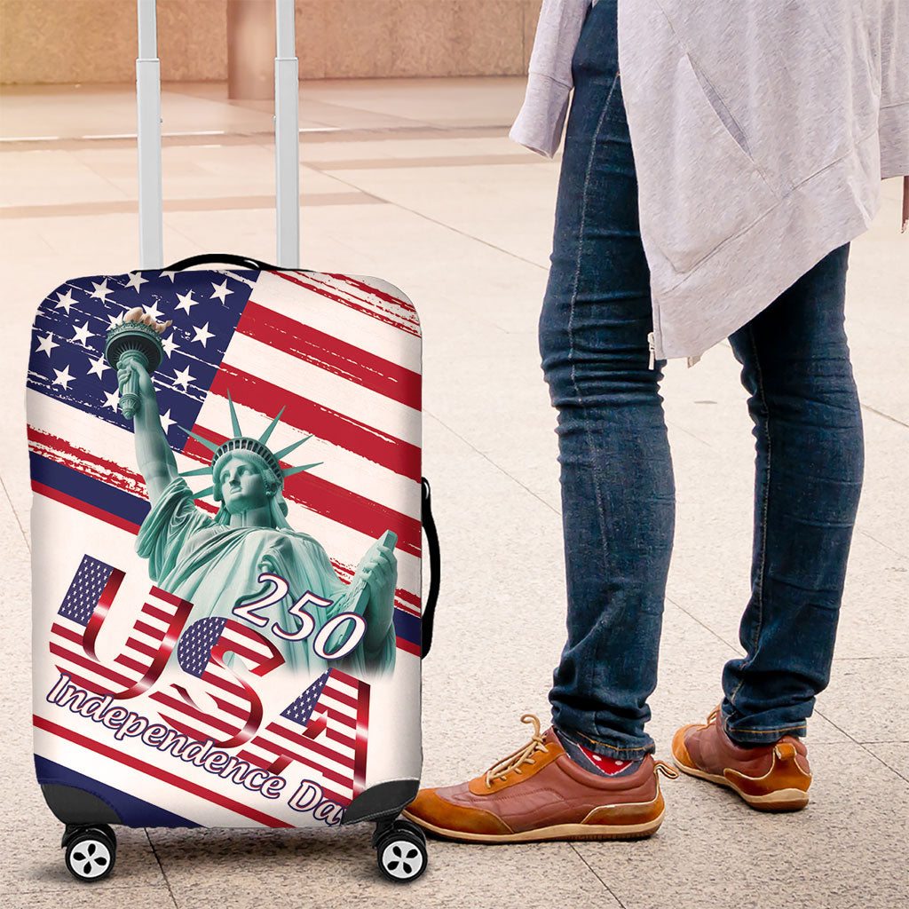 4th Of July United States Luggage Cover USA 250 Years Anniversary Statue Of Liberty