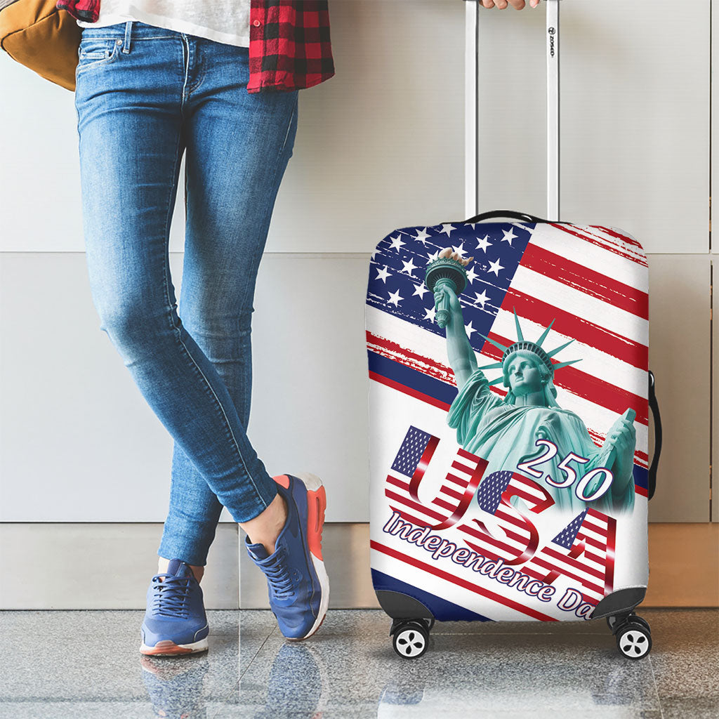4th Of July United States Luggage Cover USA 250 Years Anniversary Statue Of Liberty