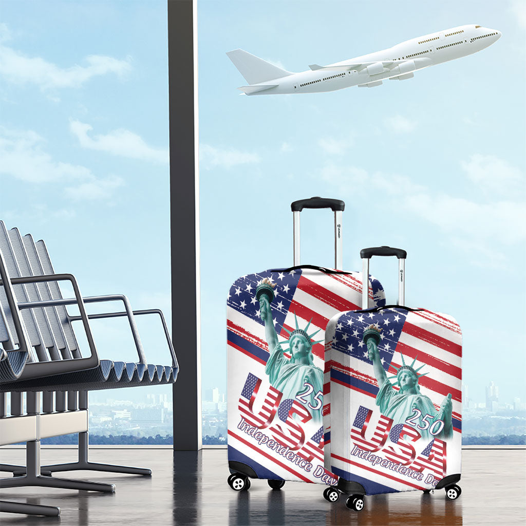 4th Of July United States Luggage Cover USA 250 Years Anniversary Statue Of Liberty