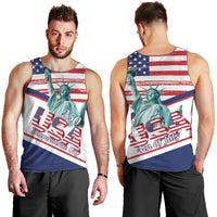 4th Of July United States Men Tank Top USA 250 Years Anniversary Statue Of Liberty