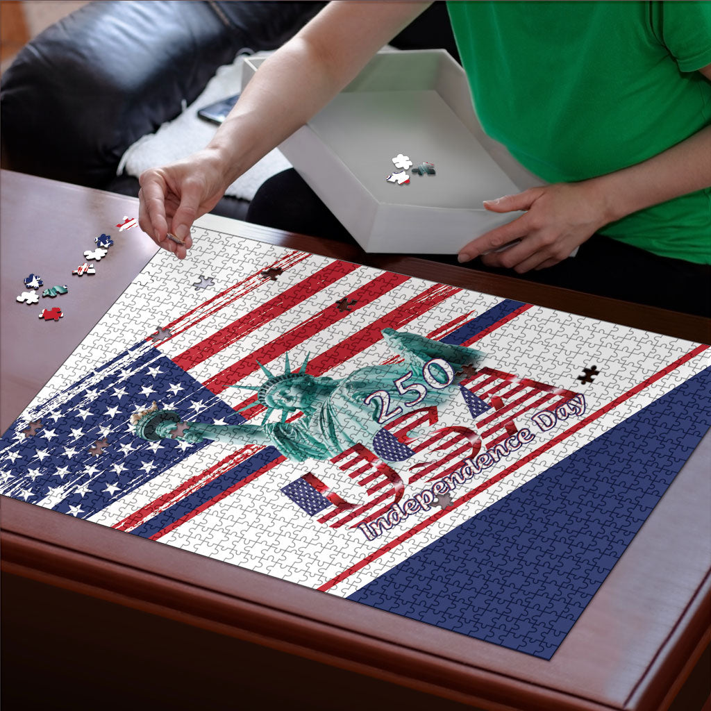 4th Of July United States Puzzle USA 250 Years Anniversary Statue Of Liberty